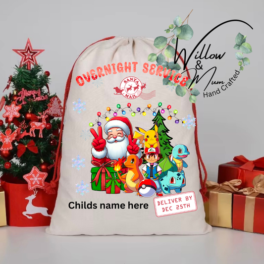 Santa Sack Pokemon & Santa