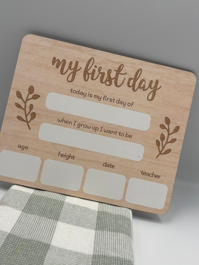 Single Use First Day Board