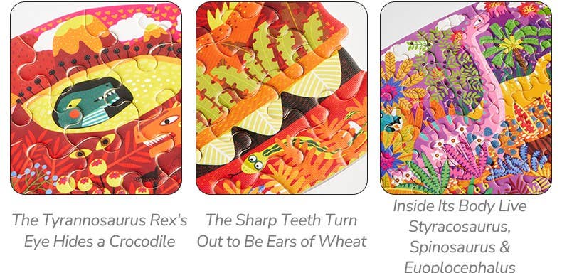 Mideer Shaped Artist Puzzle - Dinosaur World