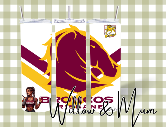 20oz Straight Tumbler | NRL | Broncos