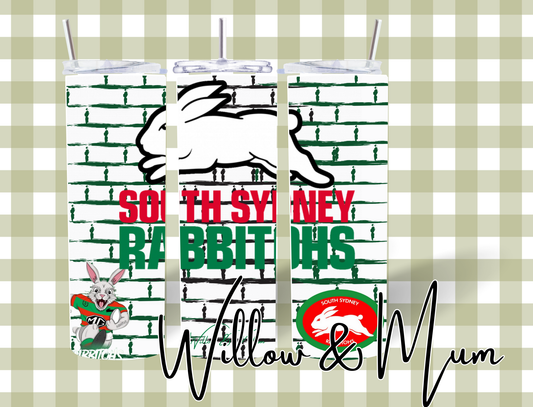 20oz Straight Tumbler | NRL | Rabbitohs