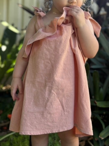 Ruffle Linen Dress