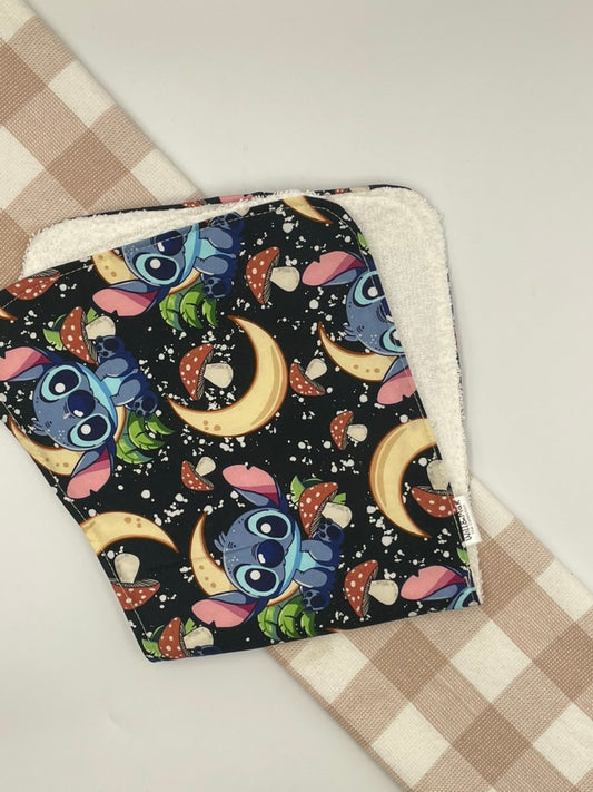 Large Baby Burp Cloth | Blue Alien