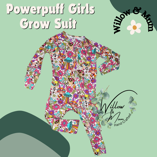 Organic Growsuit  | Baby | Power Puff Girls