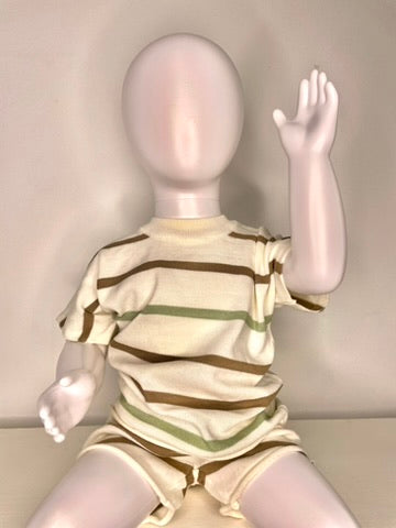 Striped Knit 2pcs Summer set