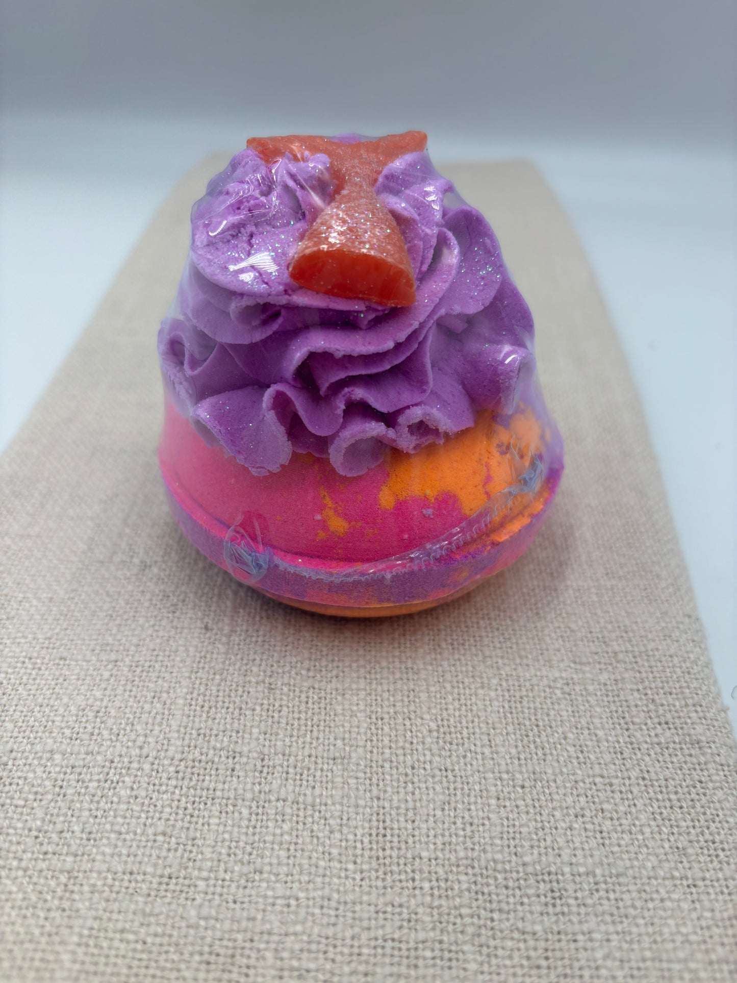 Bath Bomb W bubble frosting Tropical Guava Sorbet