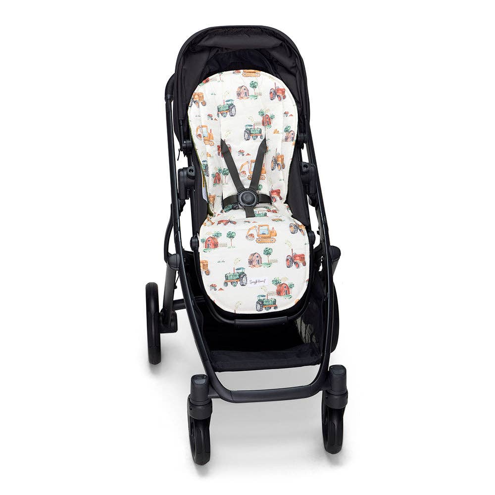 Diggers & Tractors Universal Organic Pram Liner