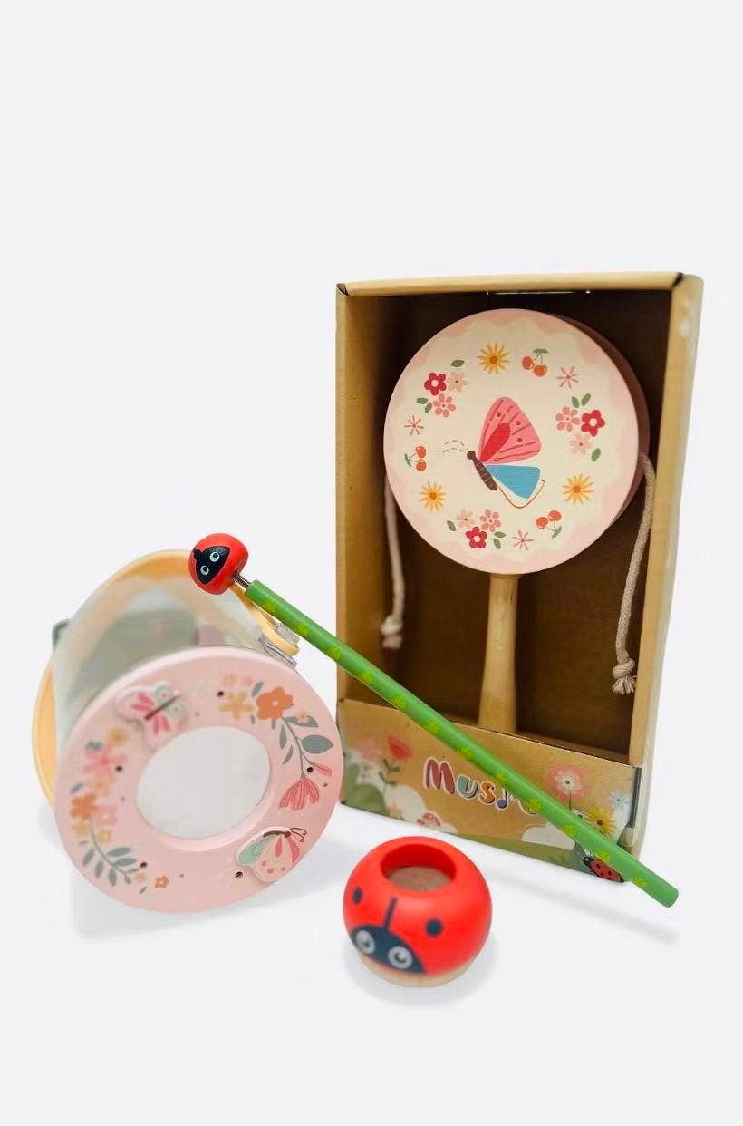 Wooden Ladybug & Butterfly