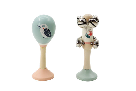 Kookaburra Maraca & Waratah Jingle Stick Musical Set