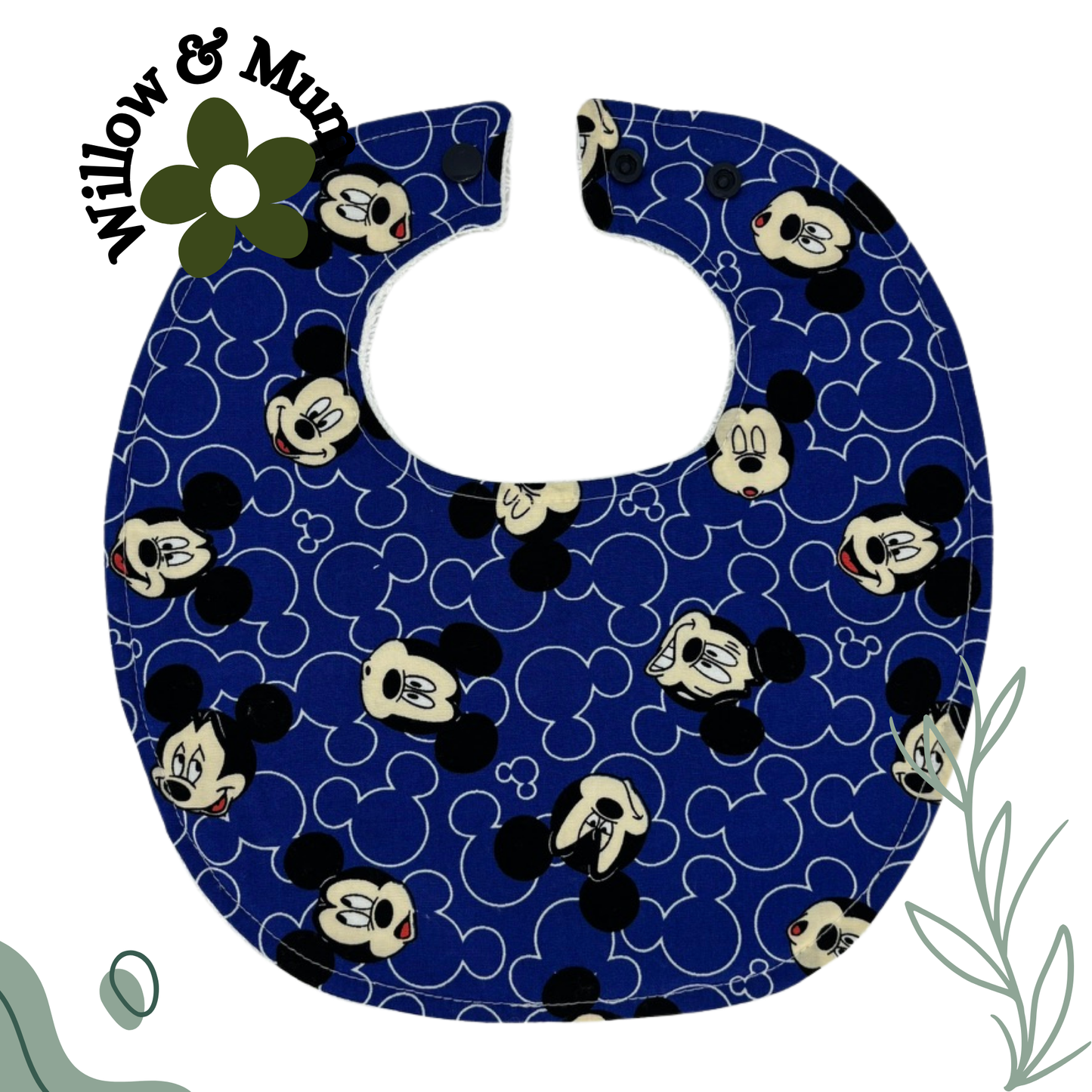 Baby Bib |Blue Mouse