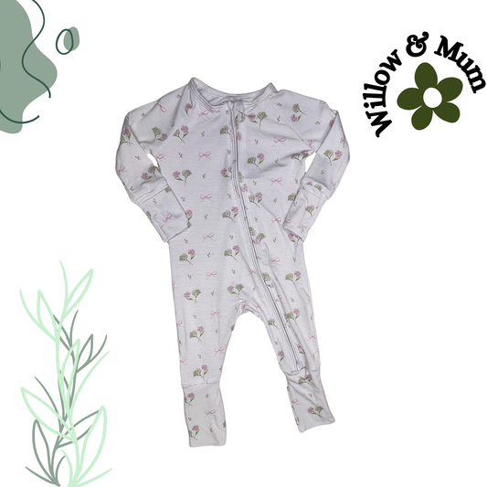 Bows & Flowers Organic Growsuit