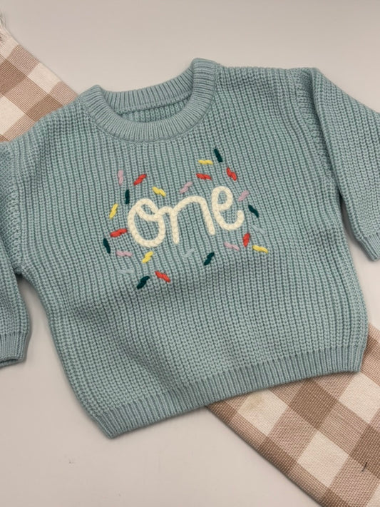 "One" Knit Jumper | Blue