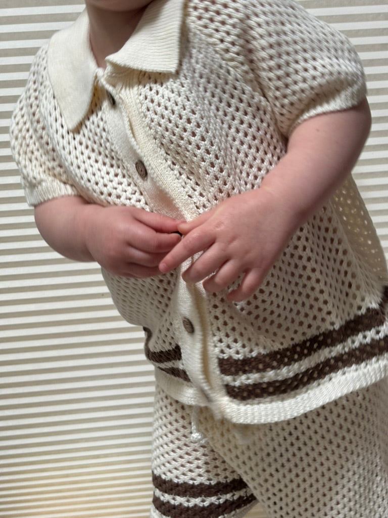Chunk Knit 2pcs Summer Set | Cream