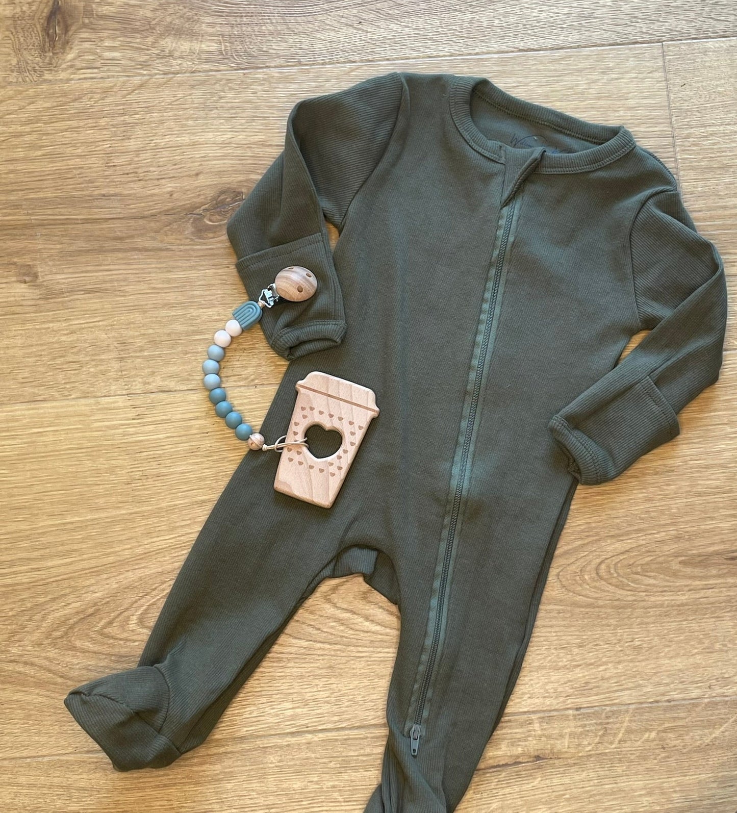 Organic Cotton Growsuit Emerald Green