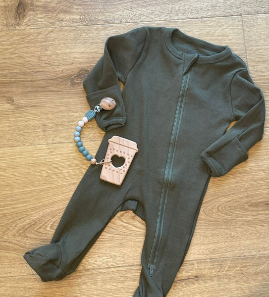 Organic Cotton Growsuit Emerald Green