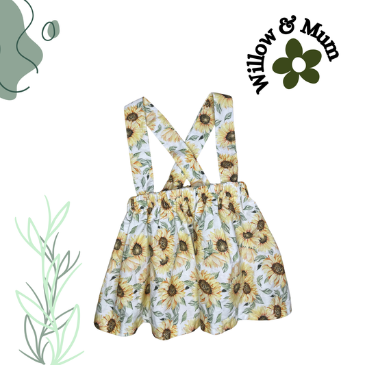 Sunflower Kisses Skirt Overall