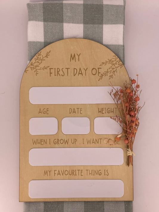 My first day board | Rustic Wooden
