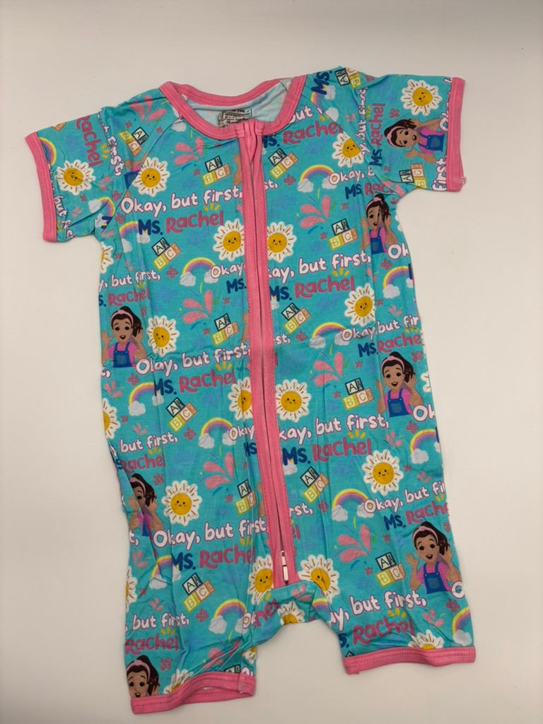 Organic Bamboo Romper | But first Ms Rachel