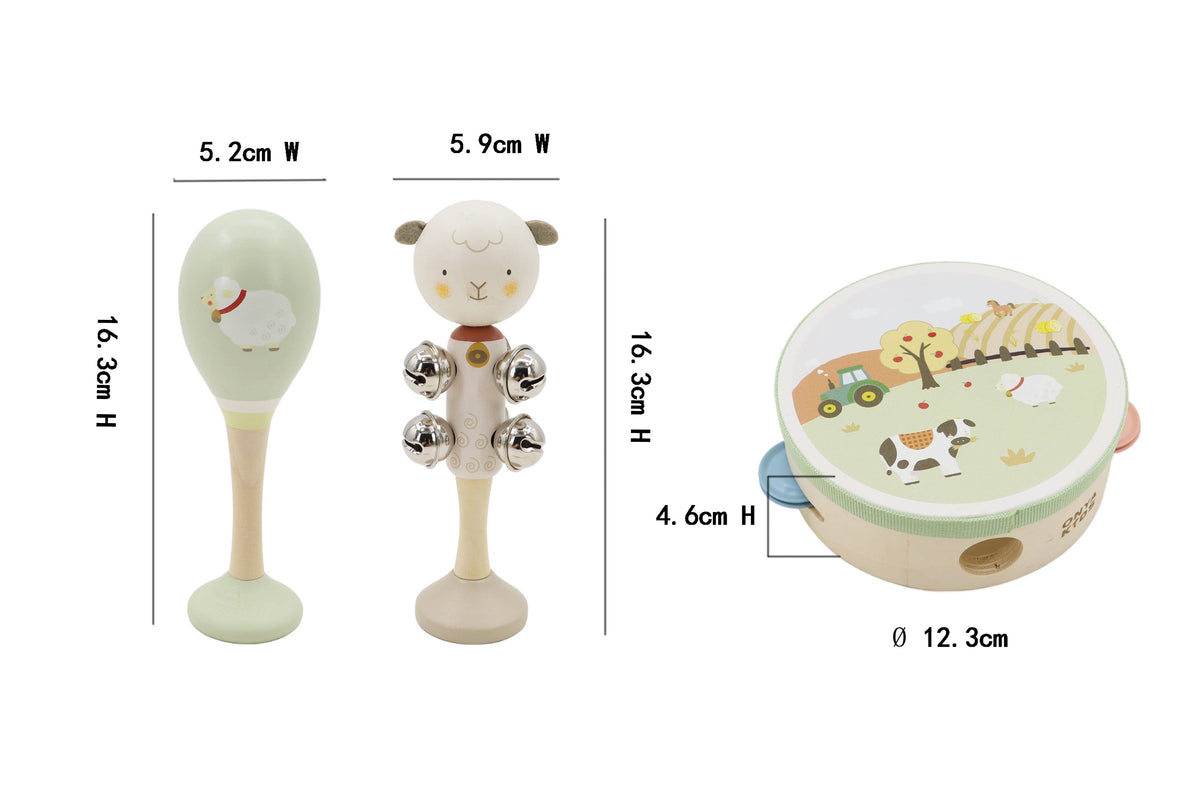 Onya Kids 3pcs Farm Music Set-Autumn (Sheep)