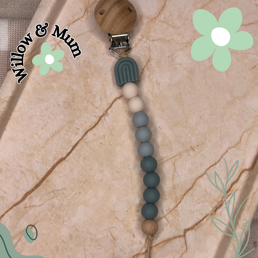 Grey Blue Rainbow |Silicone Dummy Chain Single
