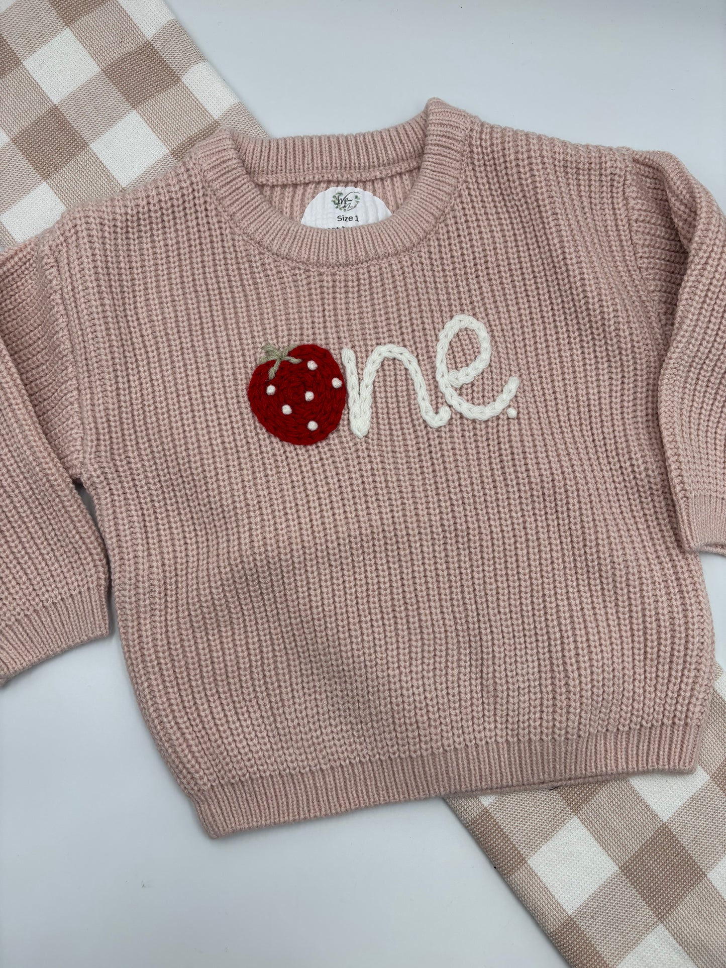 "One" Knit Jumper | Strawberry