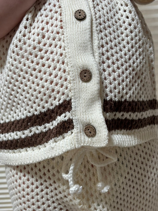 Chunk Knit 2pcs Summer Set | Cream