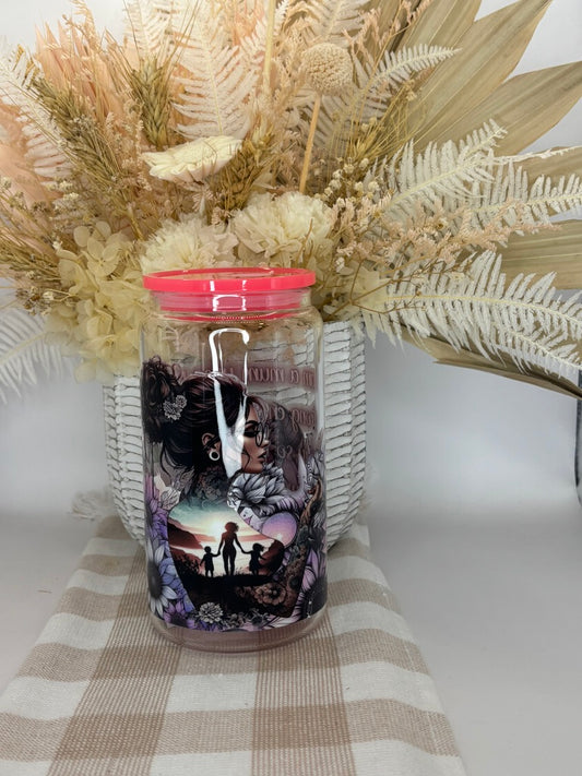 16oz Glass Tumbler | I am a mum