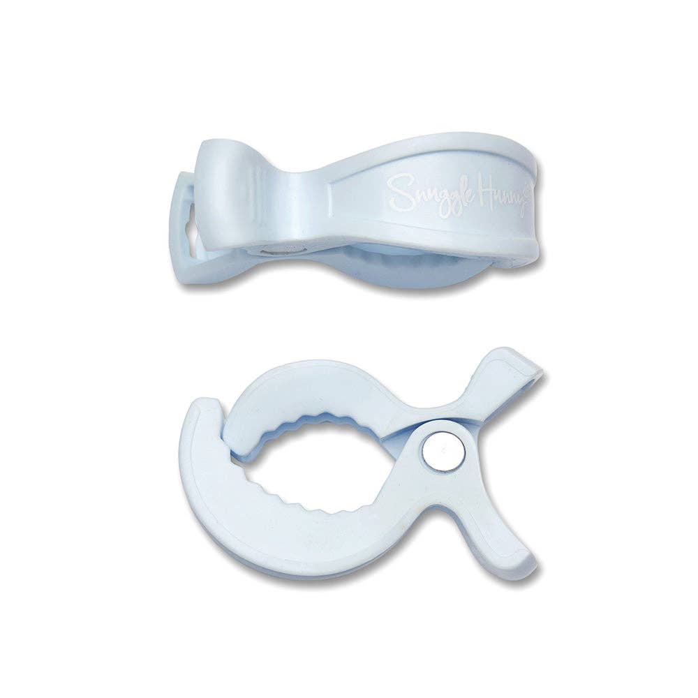 Snuggle Hunny Pram Clip Pair - Baby Blue