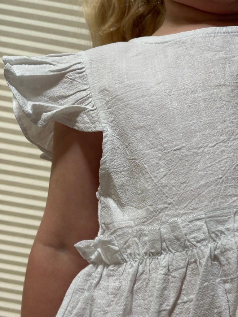 Ruffle Dress | White