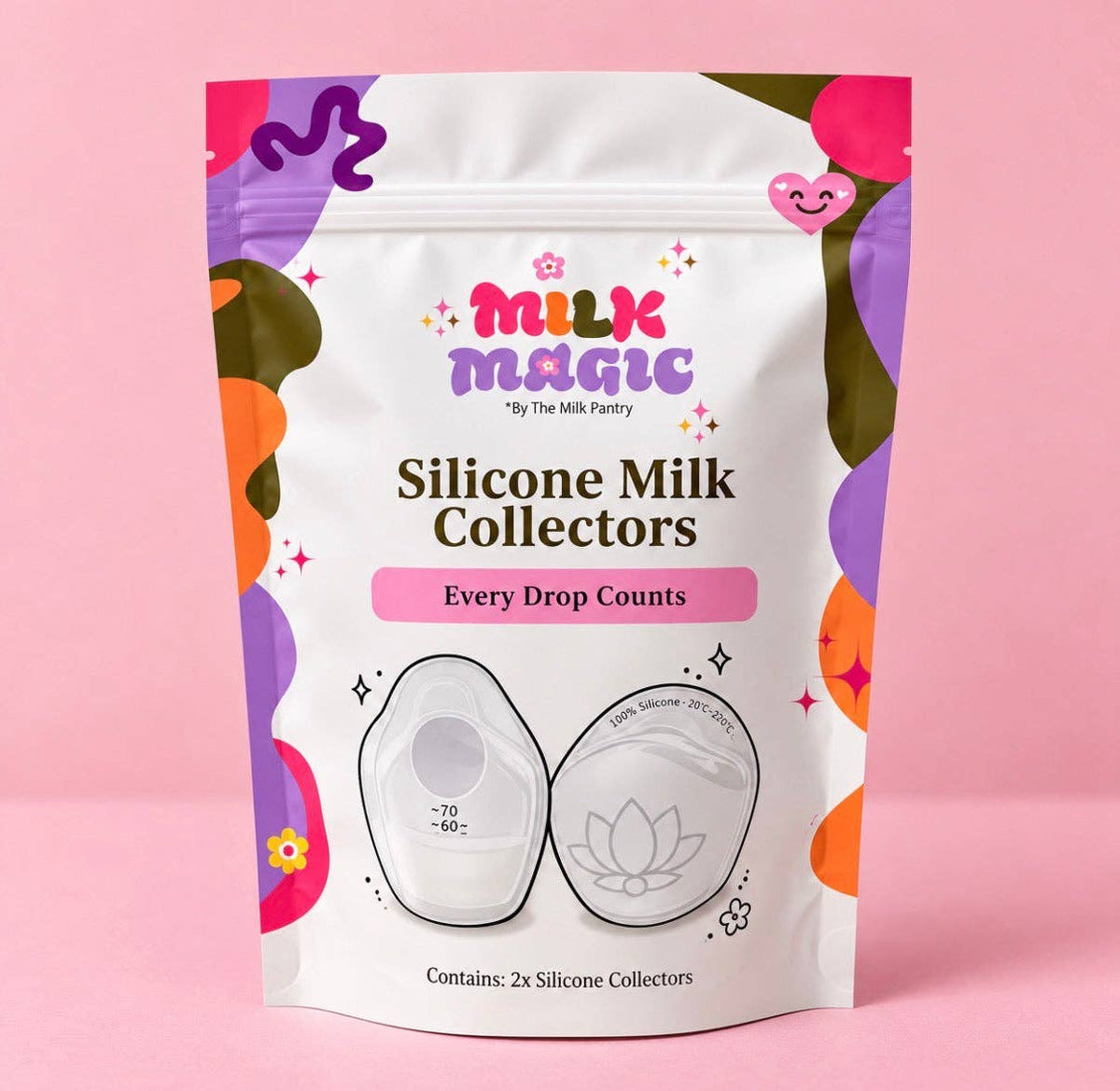 Milk Magic Silicone Milk Collectors – 70ml Pair