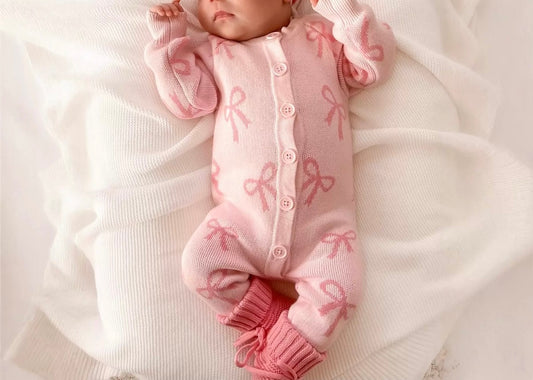 Bows Knit Growsuit