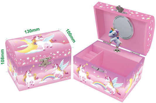 Dome Shape Musical Jewelry Box-Unicorn