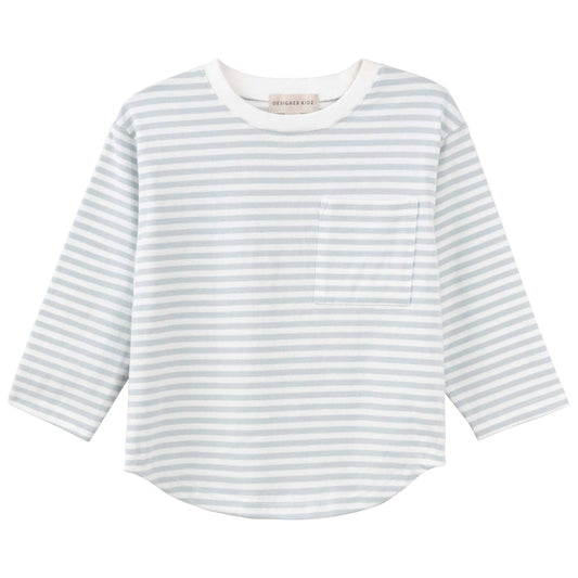 Harvey L/S Stripe T-Shirt - Ice Blue