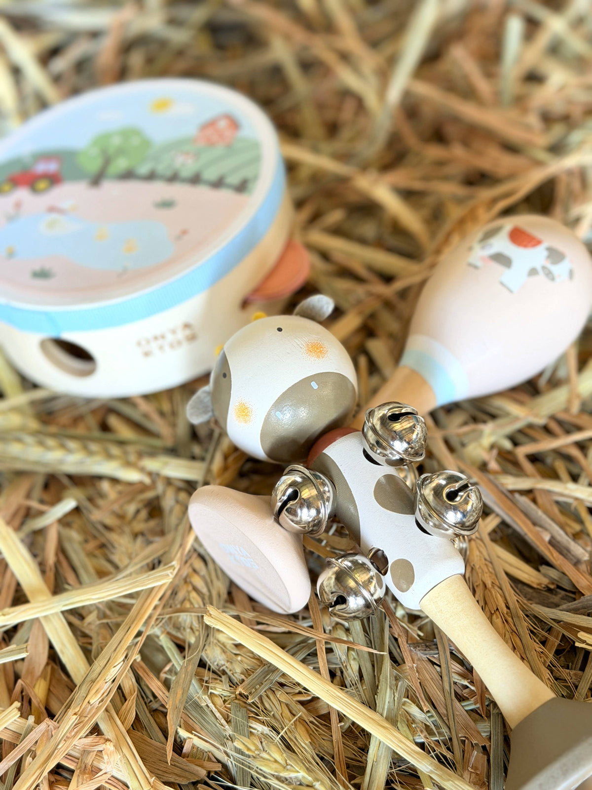 Onya Kids 3pcs Farm Music Set-Spring (Cow)