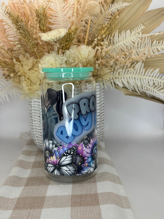 16oz Glass Tumbler | Proud boy mum