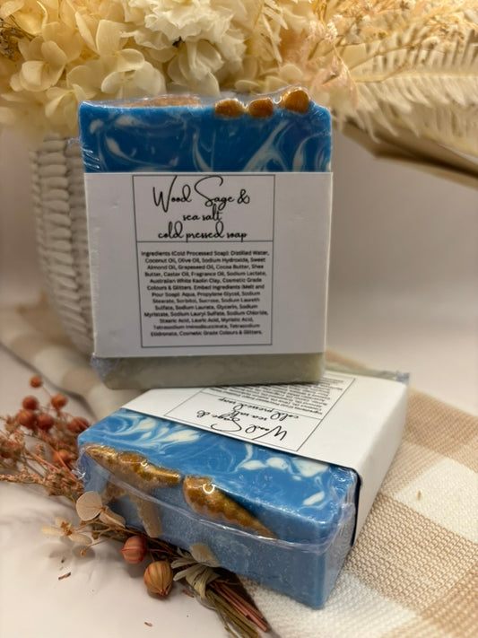 Wood Sage & Sea Salt | Cold pressed soap