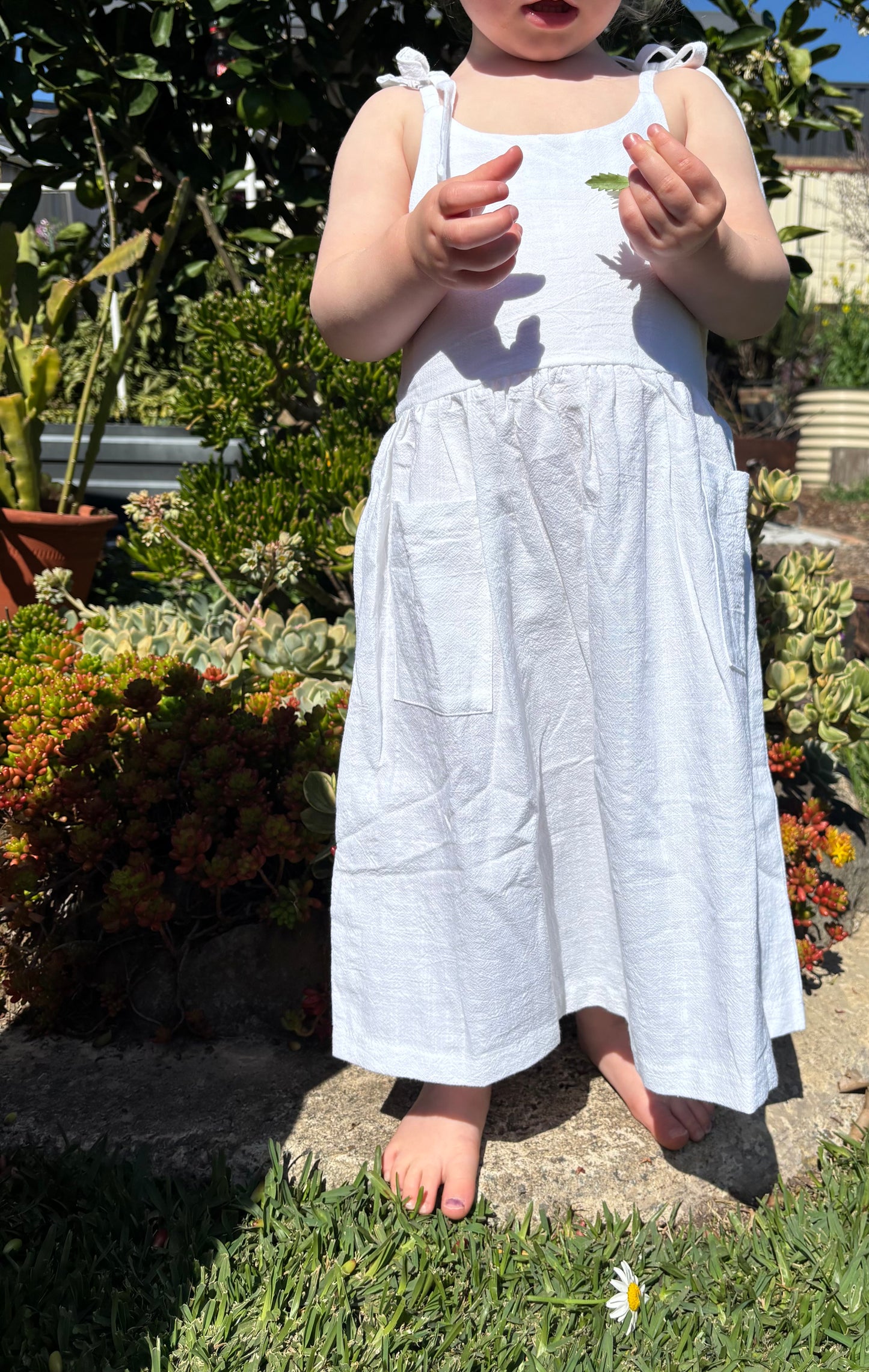 Bows up Maxi Dress | White