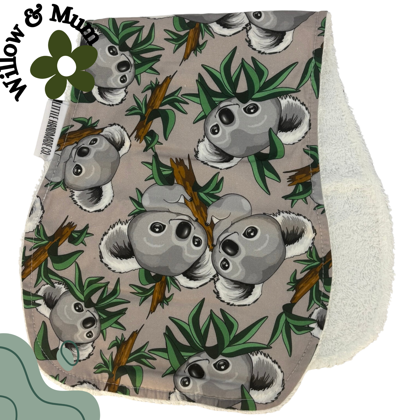 Baby Burp Cloth | Koalas in trees