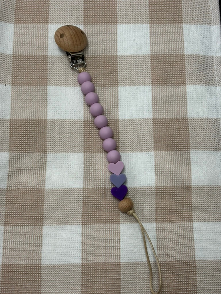 Purple Hearts Silicone Dummy Chain