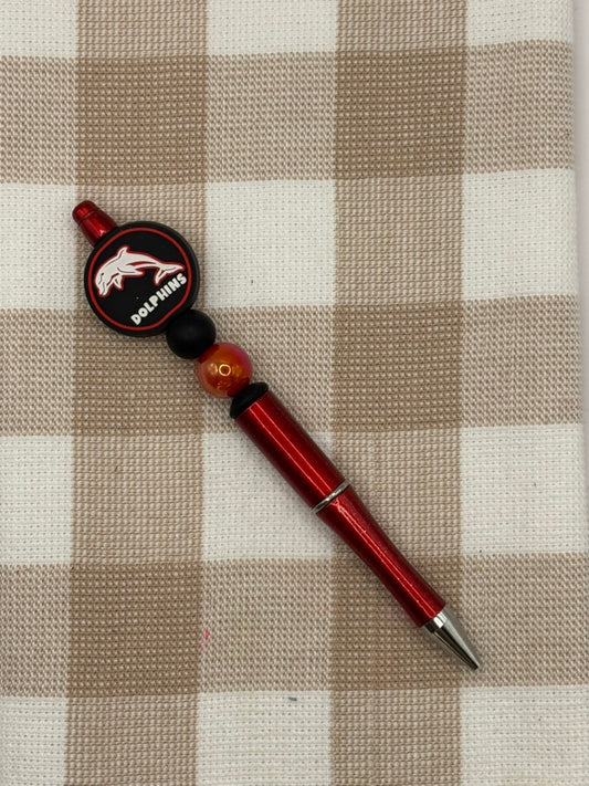 Beaded Pen | NRL | Dolphins