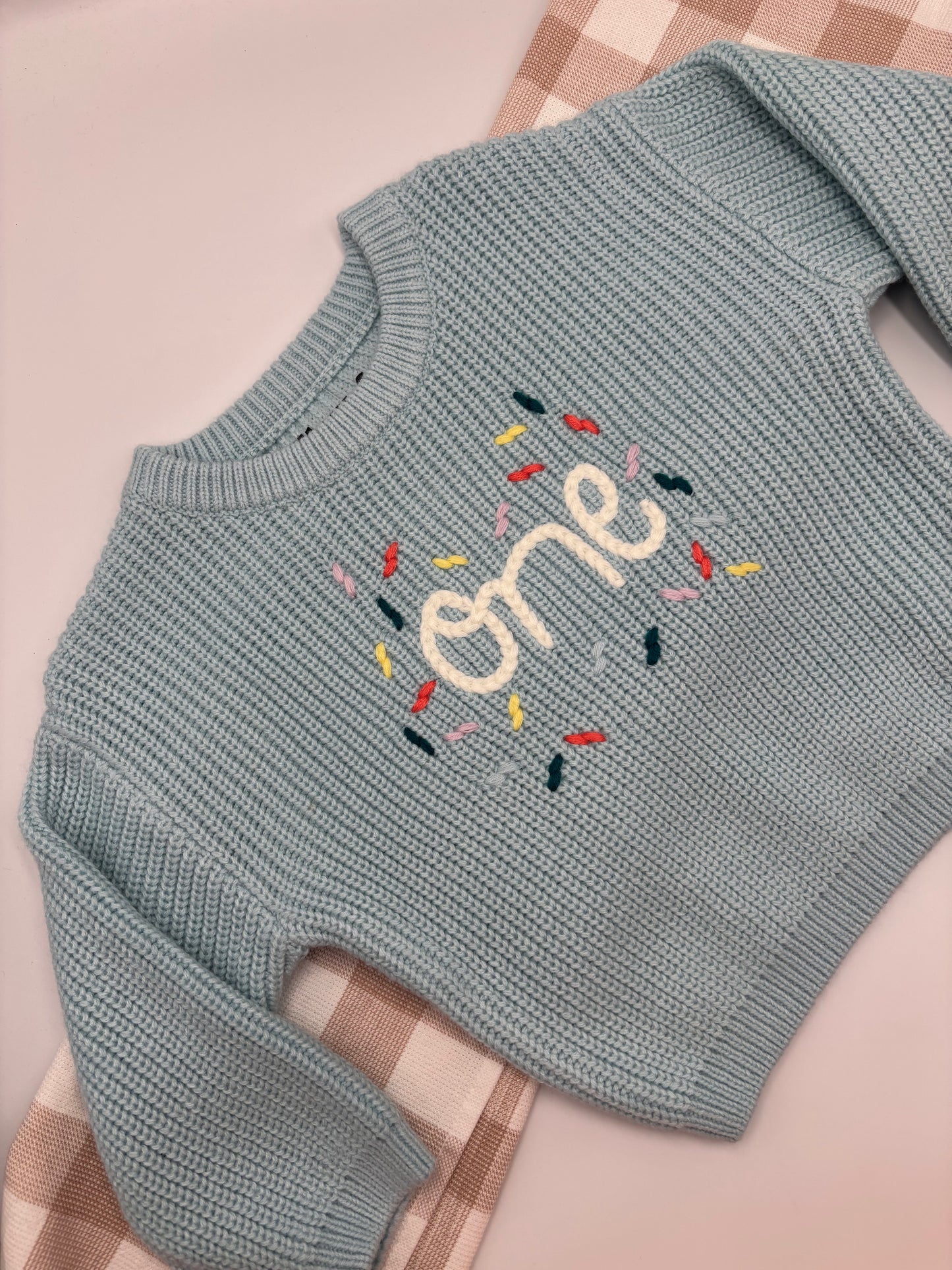 "One" Knit Jumper Blue