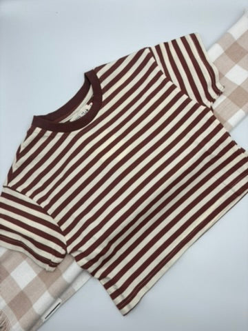 Stripped Tee | Maroon