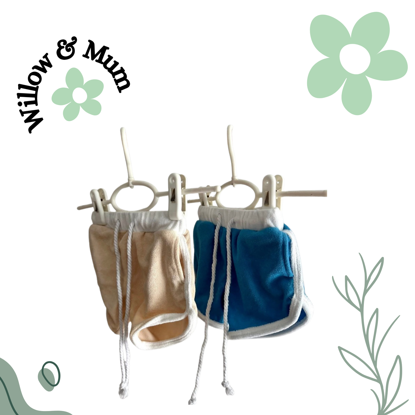 Blue Terry Towelling Shorts