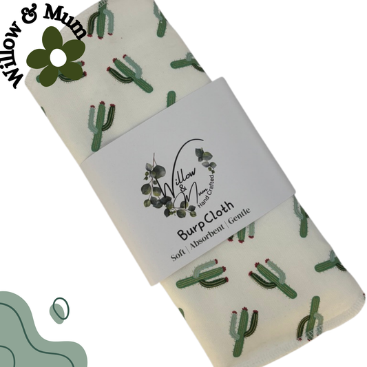 XL Baby Burp Cloth | Cactus