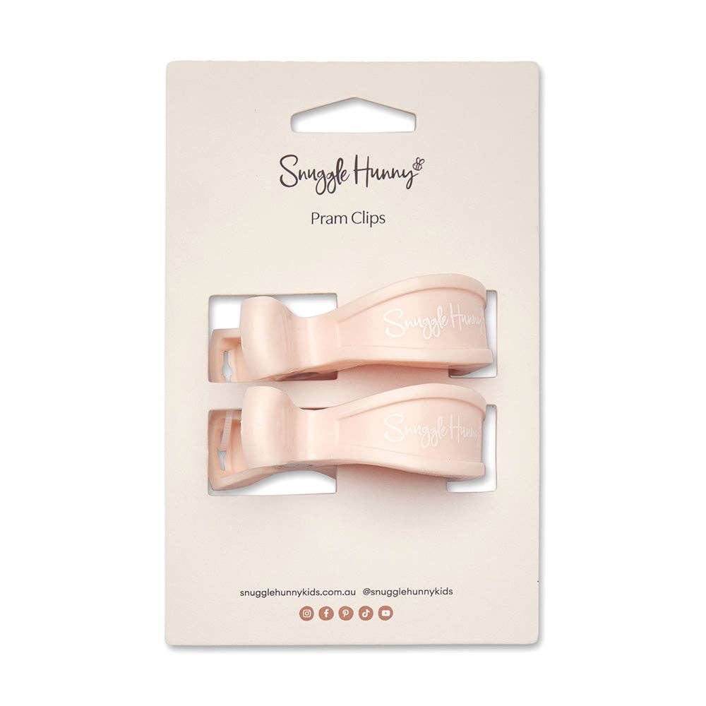 Snuggle Hunny Pram Clip Pair - Peach