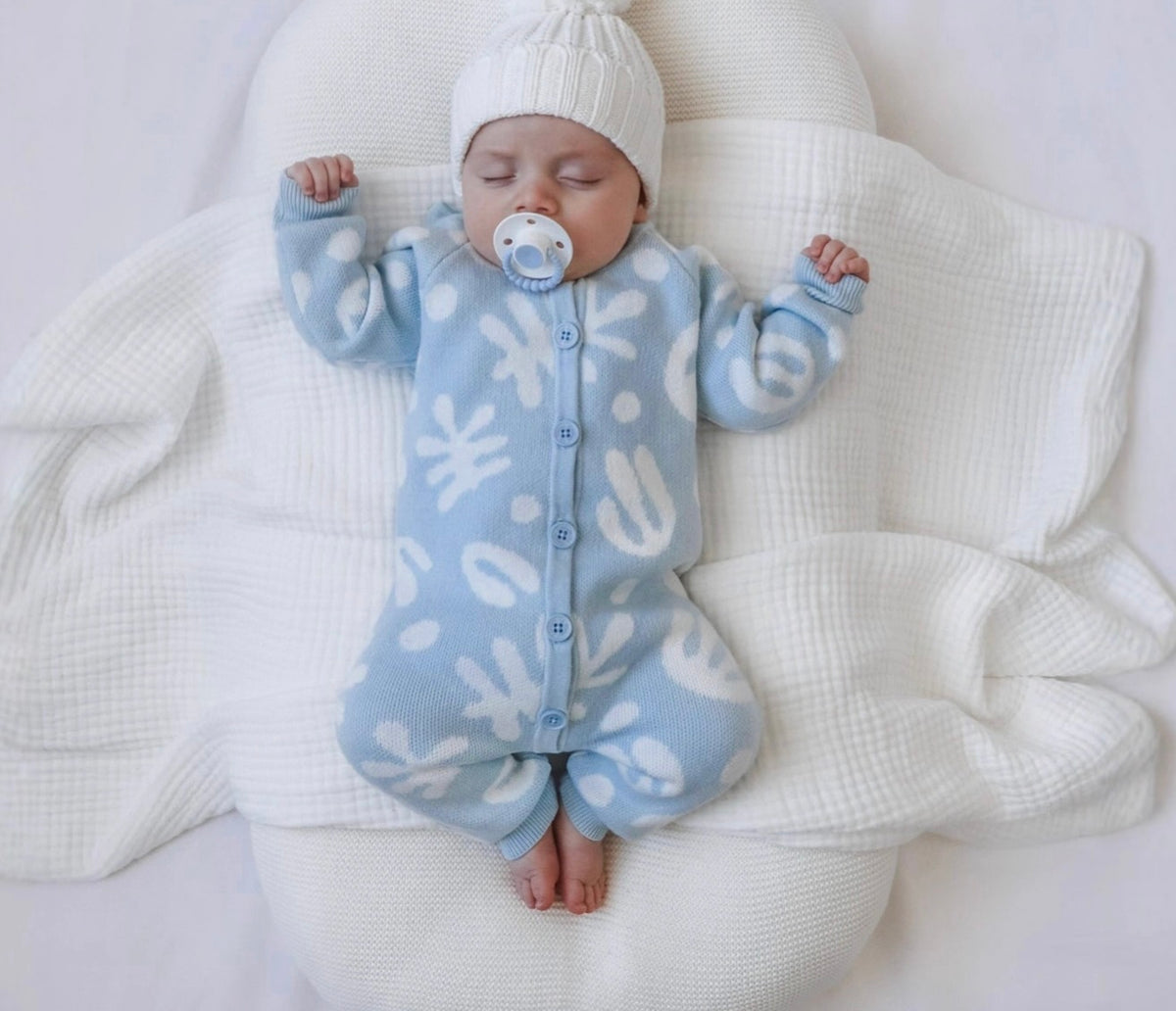 Blue Groove Knit Growsuit