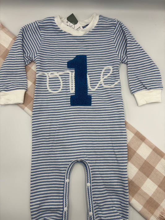 "One" Romper winter | Blue