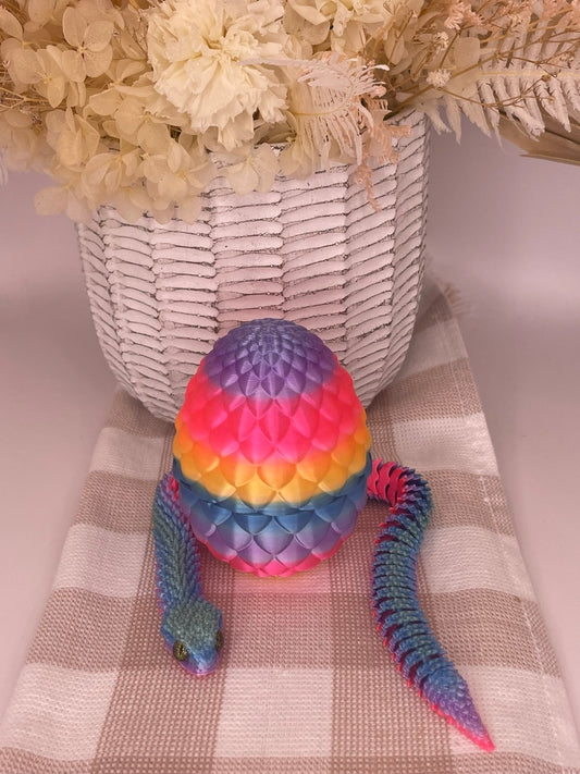 3D Printed |Snake Inside Egg | Rainbow