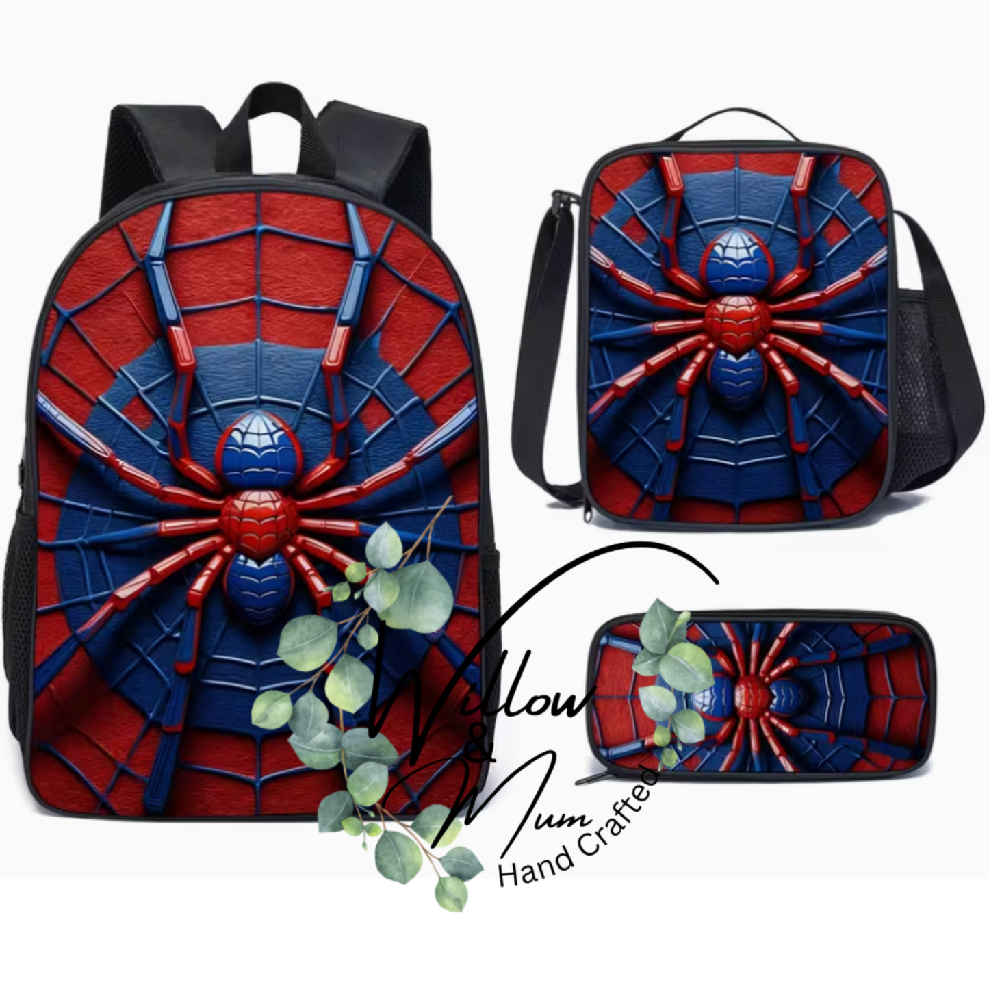 School Bag, Lunch Box & Pencil Case Spider
