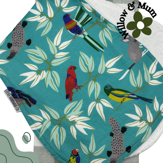 Baby Burp Cloth | Aussie Birds